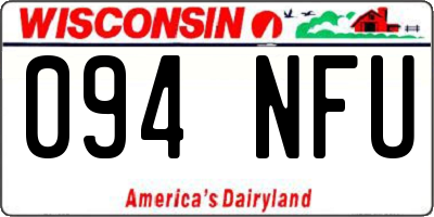 WI license plate 094NFU