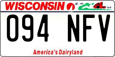 WI license plate 094NFV