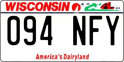 WI license plate 094NFY