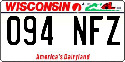 WI license plate 094NFZ