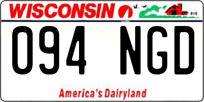 WI license plate 094NGD