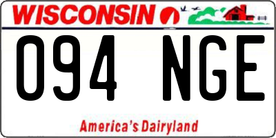 WI license plate 094NGE