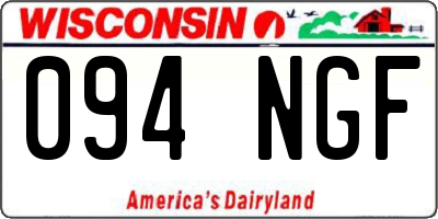 WI license plate 094NGF