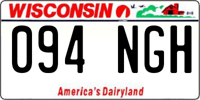 WI license plate 094NGH