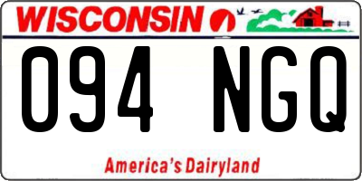 WI license plate 094NGQ