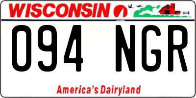 WI license plate 094NGR