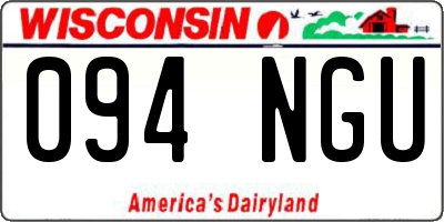 WI license plate 094NGU