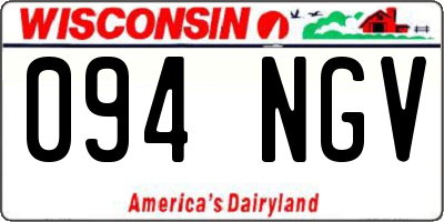 WI license plate 094NGV