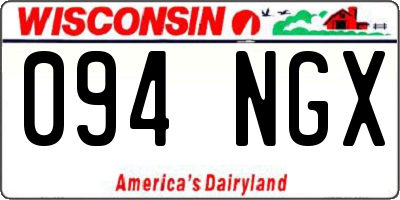 WI license plate 094NGX