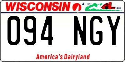 WI license plate 094NGY