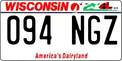 WI license plate 094NGZ