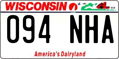 WI license plate 094NHA