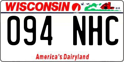 WI license plate 094NHC
