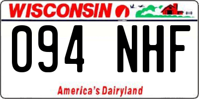 WI license plate 094NHF