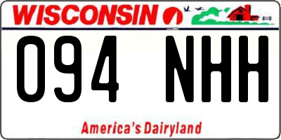 WI license plate 094NHH