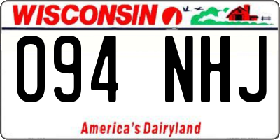WI license plate 094NHJ