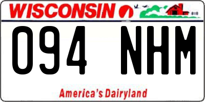 WI license plate 094NHM