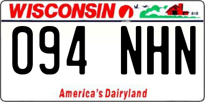 WI license plate 094NHN