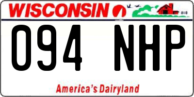 WI license plate 094NHP