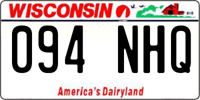 WI license plate 094NHQ