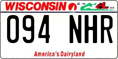 WI license plate 094NHR