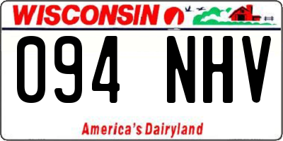 WI license plate 094NHV