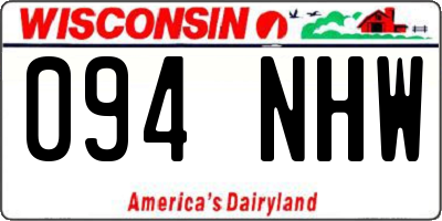 WI license plate 094NHW