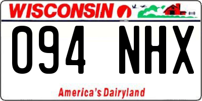 WI license plate 094NHX
