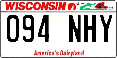 WI license plate 094NHY