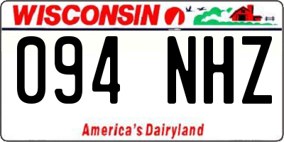 WI license plate 094NHZ