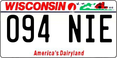 WI license plate 094NIE
