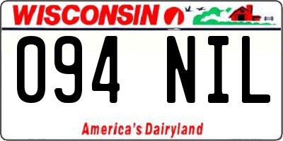 WI license plate 094NIL