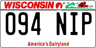 WI license plate 094NIP