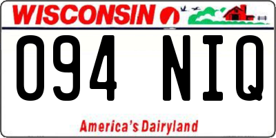WI license plate 094NIQ
