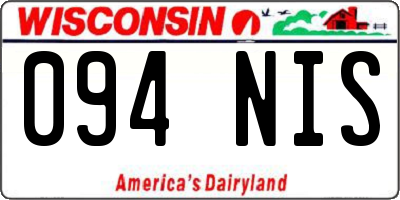 WI license plate 094NIS