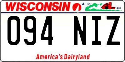 WI license plate 094NIZ