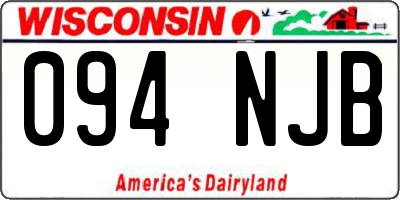 WI license plate 094NJB