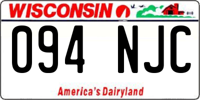 WI license plate 094NJC