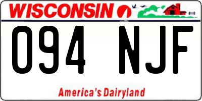 WI license plate 094NJF