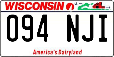 WI license plate 094NJI