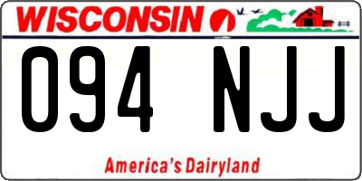 WI license plate 094NJJ