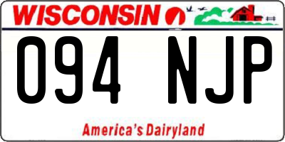 WI license plate 094NJP