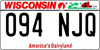 WI license plate 094NJQ