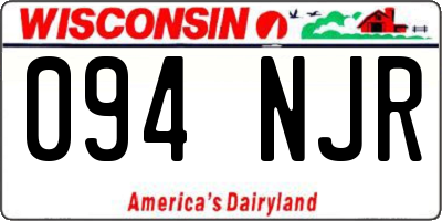 WI license plate 094NJR