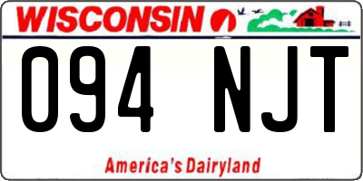 WI license plate 094NJT