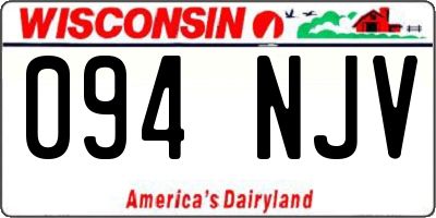 WI license plate 094NJV