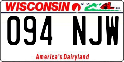 WI license plate 094NJW
