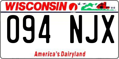 WI license plate 094NJX