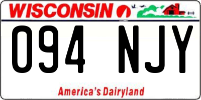 WI license plate 094NJY