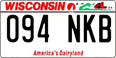 WI license plate 094NKB